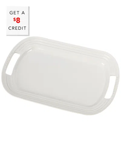 Le Creuset 16.25in Serving Platter With $8 Credit In White