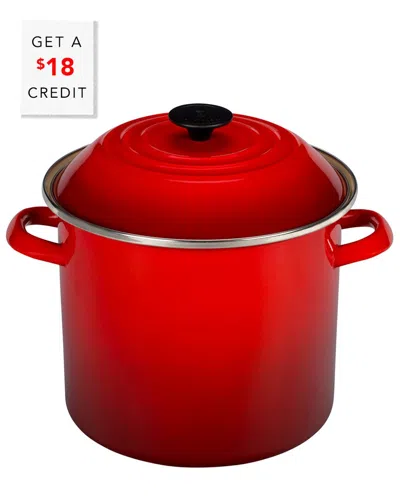 Le Creuset 16qt Stockpot With $18 Credit In Red