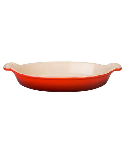 Le Creuset 1.7 Quart Stoneware Heritage Au Gratin Dish In Red