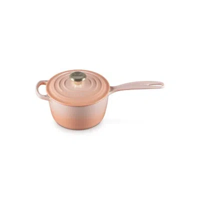 Le Creuset 1.75 Qt. Signature Saucepan - Peche In Gold;pink;peche