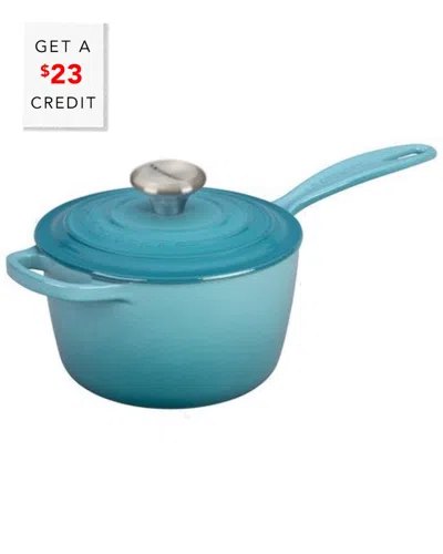 Le Creuset 1.75qt Signature Saucepan With $23 Credit In Blue