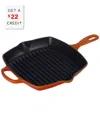 Le Creuset 10 Inch Square Enamel Cast Iron Grill Pan