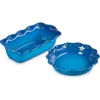 Le Creuset 2-piece Heritage Stoneware Pie Dish & Loaf Pan Set In Marseille