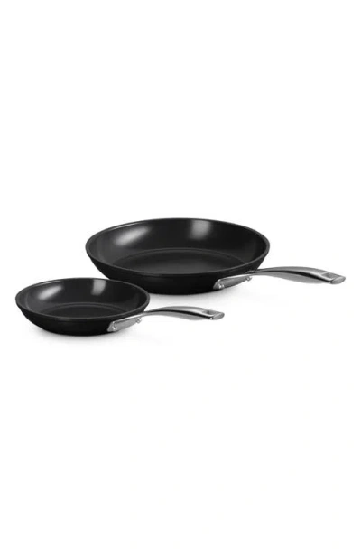 Le Creuset 2-piece Nonstick Ceramic Frying Pan Set In Black
