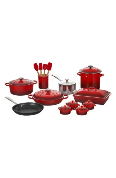 Le Creuset 20-piece Mixed Material Cookware Set In Cerise