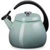 Le Creuset 2.2-quart Enameled Stainless Steel Whistling Cloche Kettle In Sea Salt