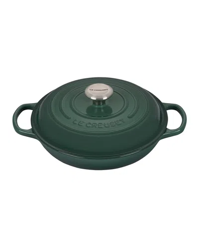 Le Creuset 2.25-qt. Signature Braiser With Stainless Steel Knob In Green