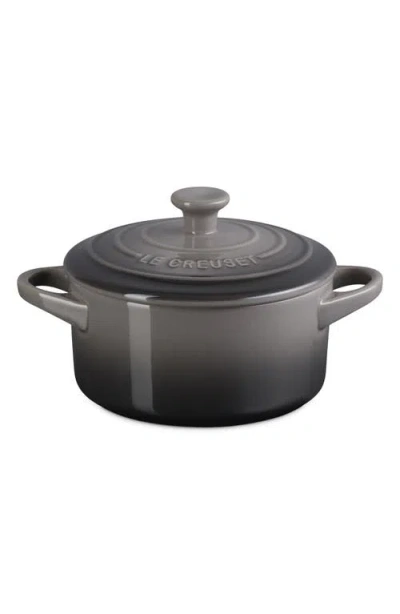 Le Creuset 24-ounce Mini Stoneware Cocotte In Gray