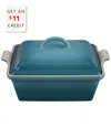 Le Creuset 2.5qt Heritage Covered Square Casserole With $12 Credit
