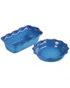 Le Creuset 2-piece Heritage Stoneware Pie Dish & Loaf Pan Set