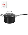 Le Creuset 2qt Saucepan With Glass Lid With $13 Credit In Black