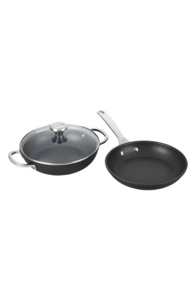 Le Creuset 3-piece Toughened Nonstick Pro Set In Black