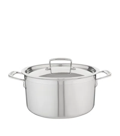 Le Creuset 3-ply Stainless Steel Casserole Pan In Clear