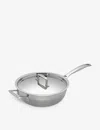 Le Creuset 3-ply Stainless-steel Non-stick Chef's Pan With Lid And Helper Hand 24cm