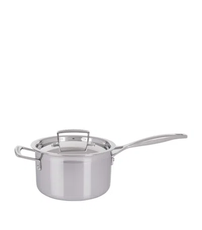 Le Creuset 3-ply Stainless Steel Saucepan In Silver