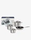 Le Creuset 3-ply Stainless Steel Four-piece Saucepan Set