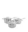 Le Creuset 3-ply Stainless Steel Saucepans In Silver
