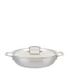 Le Creuset 3-ply Stainless Steel Shallow Casserole Dish In Metallic