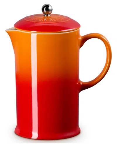 Le Creuset 34 Oz. Stoneware French Press In Orange