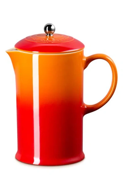 Le Creuset 34-ounce Stoneware French Press In Orange