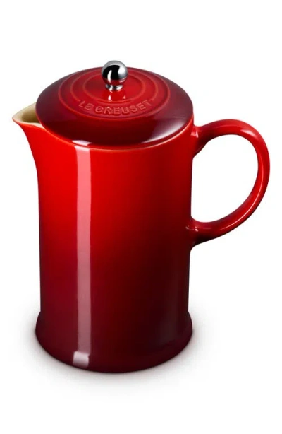 Le Creuset 34-ounce Stoneware French Press In Red
