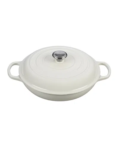 Le Creuset 3.5-qt. Signature Braiser In White