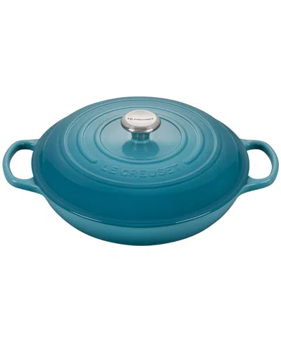 Le Creuset 3.5-qt. Signature Enameled Cast Iron Braiser In Caribbean