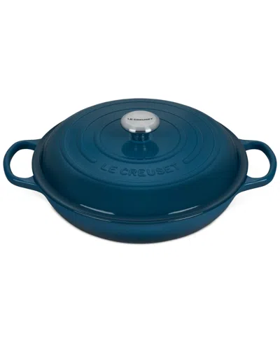 Le Creuset 3.5-qt. Signature Enameled Cast Iron Braiser In Deep Teal