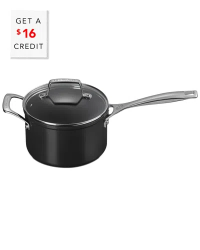 Le Creuset 3qt Saucepan With Glass Lid With $16 Credit In Black