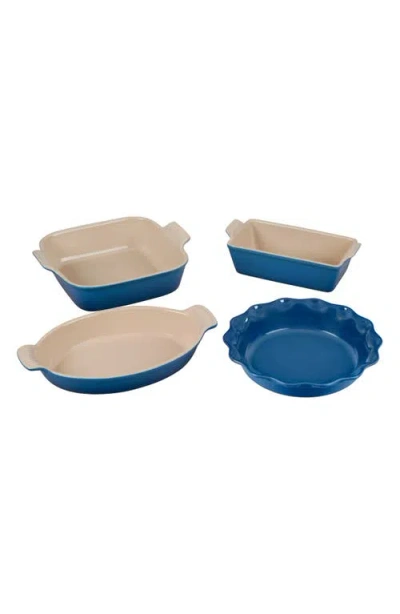 LE CREUSET LE CREUSET 4-PIECE HERITAGE BAKEWARE ESSENTIALS STONEWARE SET