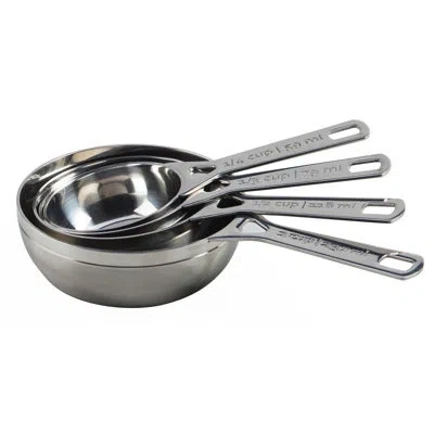 Le Creuset 4 Piece Measuring Cup Set In Silver