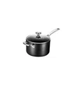 Le Creuset 3-quart Toughened Nonstick Pro Saucepan In Black