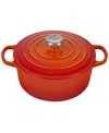 Le Creuset Signature 4.5-quart Round Enamel Cast Iron Dutch Oven In Flame