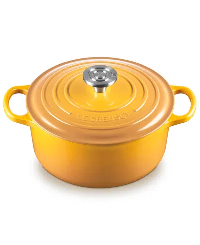 Le Creuset 4.5-qt. Signature Enameled Cast Iron Round Dutch Oven In Yellow