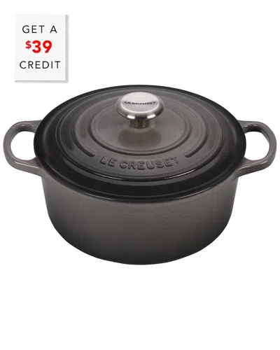 Le Creuset 4.5-qt. Signature Enameled Cast Iron Round Dutch Oven In Oyster