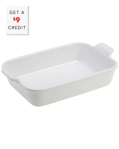 Le Creuset 4qt Rectangular Dish With $9 Credit In White