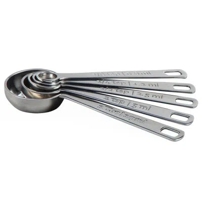 Le Creuset 5 Piece Measuring Spoon Set In Silver