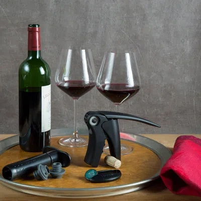 Le Creuset 5 Piece Wine Tool Set In Black