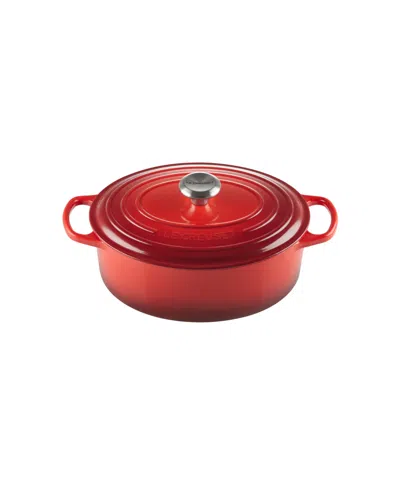 Le Creuset 5-qt. Signature Enameled Cast Iron Oval Dutch Oven In Cerise