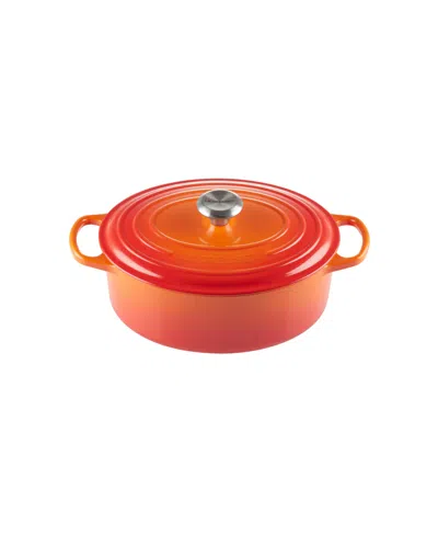Le Creuset 5-qt. Signature Enameled Cast Iron Oval Dutch Oven In Flame