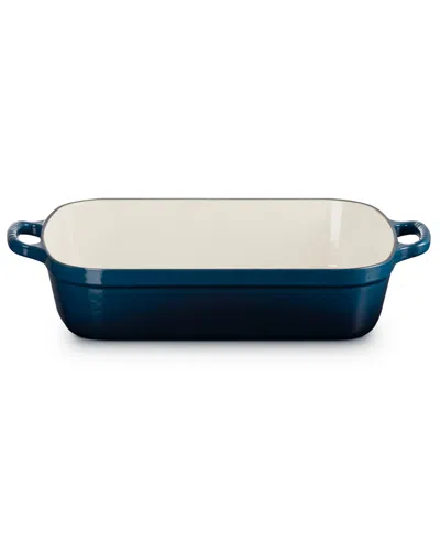 Le Creuset 5.25-quart Enameled Cast Iron Rectangular Roaster In Blue