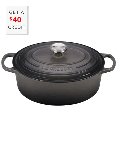 Le Creuset 2.75-qt. Signature Enameled Cast Iron Oval Dutch Oven In Oyster