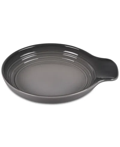 Le Creuset 6" Enameled Signature Stoneware Spoon Rest In Gray