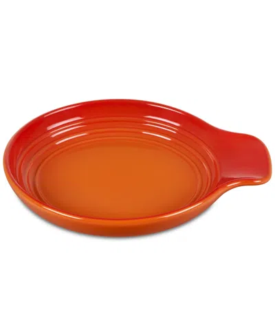 Le Creuset 6" Enameled Signature Stoneware Spoon Rest In Orange
