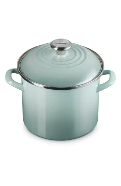 Le Creuset 6-quart Enameled Stainless Steel Stock Pot In Sea Salt