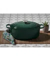Le Creuset 6.75-qt. Signature Enameled Cast Iron Oval Dutch Oven In Artichaut