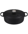 Le Creuset Lecreuset New 6.75qt Signature Oval Dutch Oven With $44 Credit In Licorice