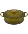 Le Creuset 6.75-qt. Signature Enameled Cast Iron Oval Dutch Oven In Olive