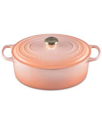 Le Creuset 6.75-qt. Signature Enameled Cast Iron Oval Dutch Oven In Peche