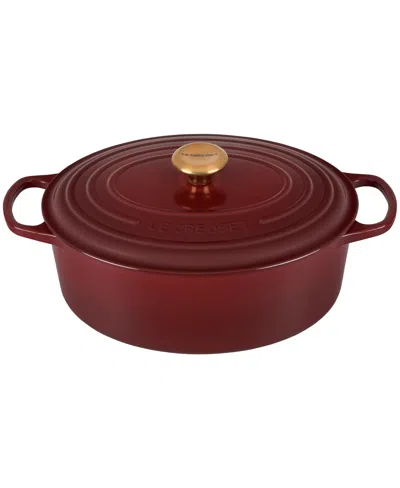 Le Creuset 6.75-qt. Signature Enameled Cast Iron Oval Dutch Oven In Rhone